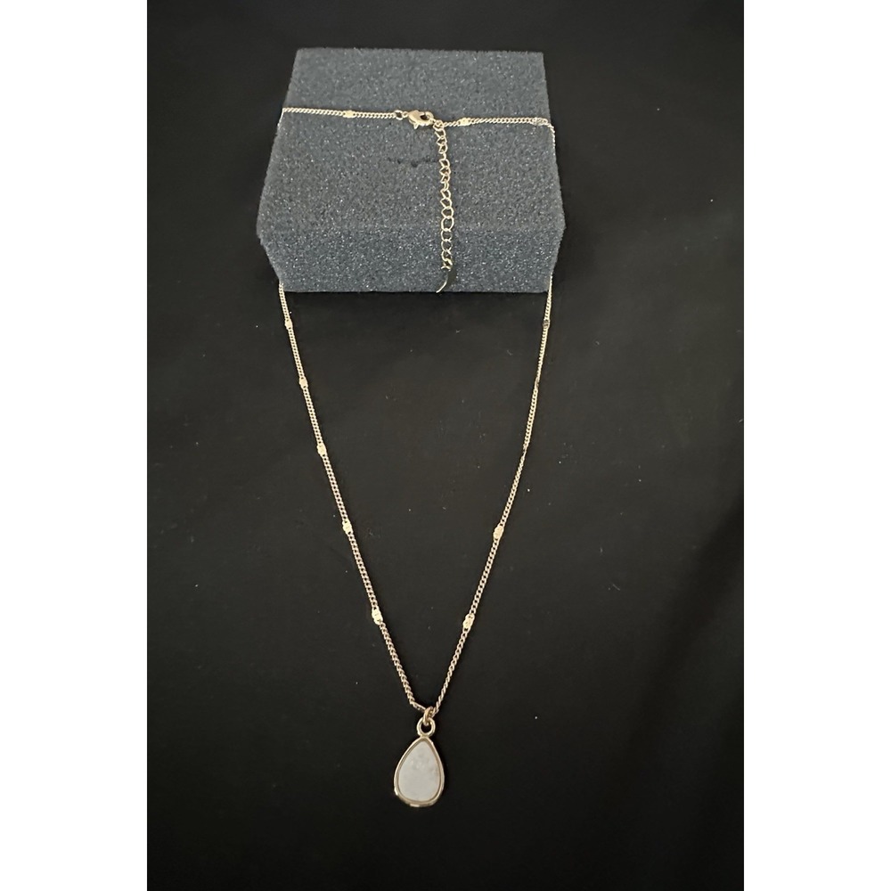 Luna Norte~16" With 2" Extender Brass Druzy Quartz Positivity Healing Necklace